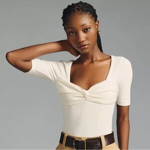 Citizens Of Humanity Cream Short Sleeve Top